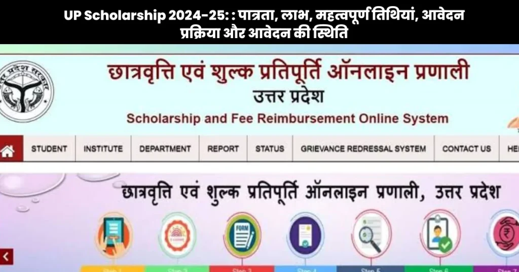 UP Scholarship 2024-25: : पात्रता, लाभ, महत्वपूर्ण तिथियां, आवेदन प्रक्रिया और आवेदन की स्थिति